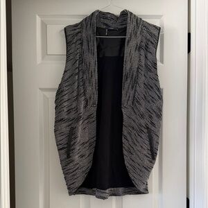 TART Black and Gray Sleeveless Open Vest
